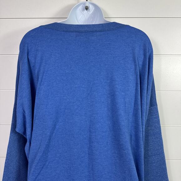 Lilly Pulitzer Boatneck Cobo Sweater Heathered Coastal Blue sz L - Picture 7 of 8